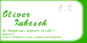 oliver kubesch business card